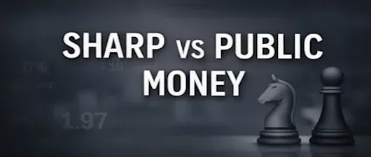 Sharp money and public money influence on sports betting lines